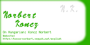 norbert koncz business card